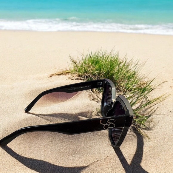 Jessica Simpson Black Sunglasses New - Picture 6 of 6